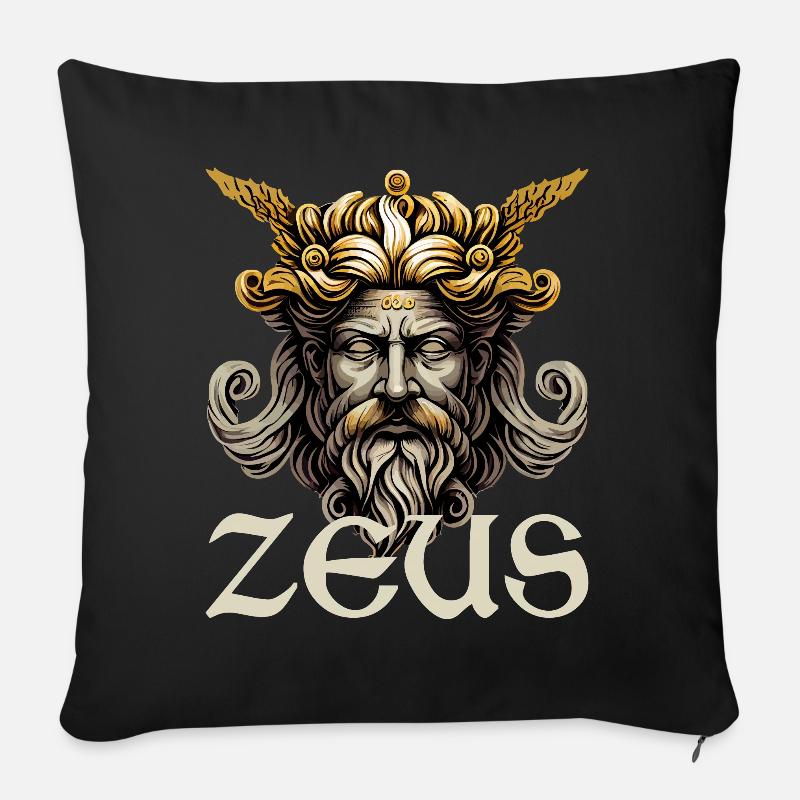 Zeus Ancient Greek God Greece Mythology - Sofakissenbezug 45 x 45 cm - Schwarz