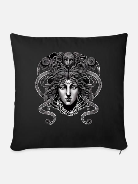Ancient Greek Mythology Medusa Head Gorgon - Sofakissenbezug 45 x 45 cm - Schwarz