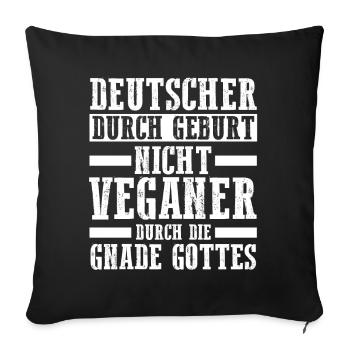 Anti Vegan - Sofakissenbezug 45 x 45 cm - Schwarz - Vorne