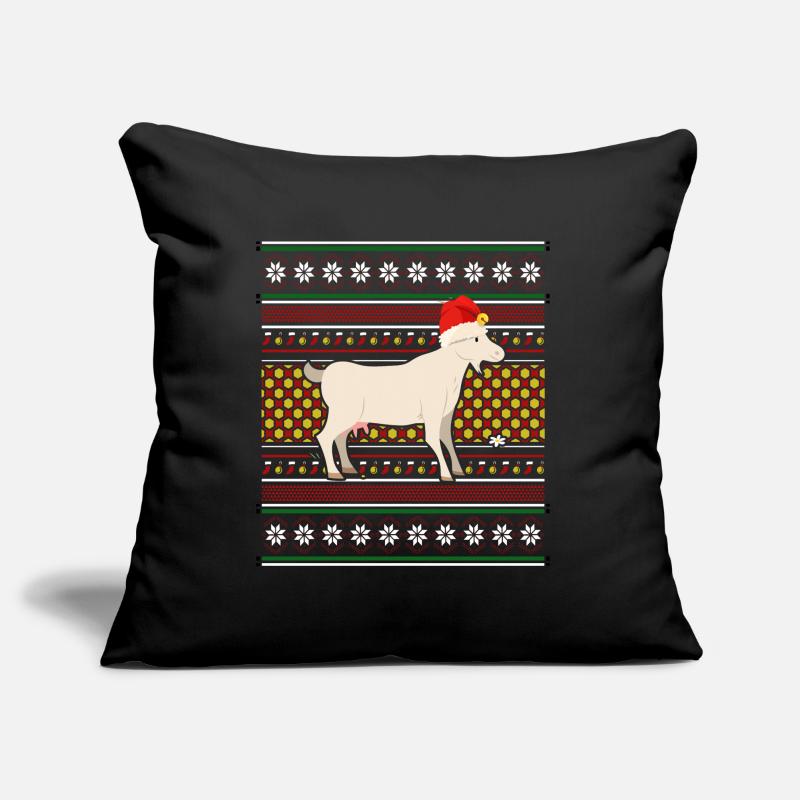 Moche pull de Noël Tshirt Chèvre de Noël Housse de coussin décorative 45 x 45 cm