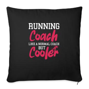 Courir - Housse de coussin décorative 45 x 45 cm - noir - Devant