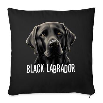 Cute Black Labrador Dog Pet Retriever Lover - Sofakissenbezug 45 x 45 cm - Schwarz - Vorne