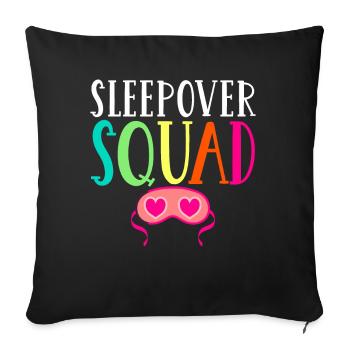 Sleepover Squad - Sofa pillowcase 17,3'' x 17,3'' (45 x 45 cm) - black - Front