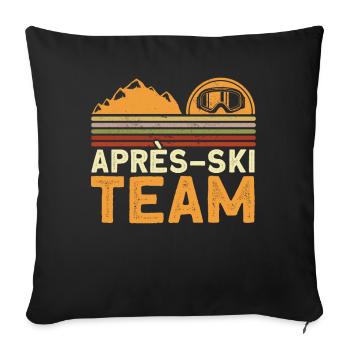 Apres Ski Team - Sofakissenbezug 45 x 45 cm - Schwarz - Vorne