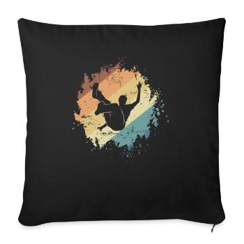 Artistic Jump Parkour Jump Sport Training - Sofa pillowcase 17,3'' x 17,3'' (45 x 45 cm) - black - Front