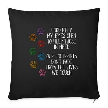Abandoned Pets Lord Keep My Shelters Animal Lover - Sofakissenbezug 45 x 45 cm - Schwarz - Vorne