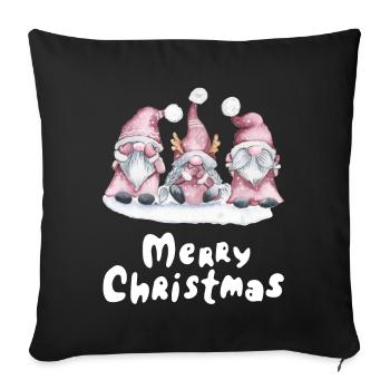 Joyeux Noël Drôle de Chemise de Noël - Housse de coussin décorative 45 x 45 cm - noir - Devant
