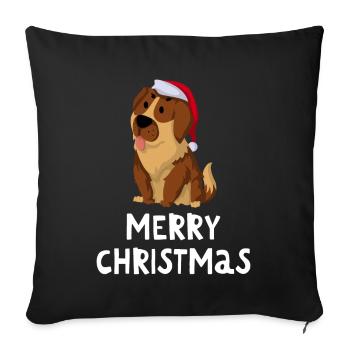Joyeux Noël Drôle de Chemise de Noël - Housse de coussin décorative 45 x 45 cm - noir - Devant