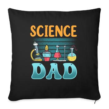Science Papa Science Team Scientifiques - Housse de coussin décorative 45 x 45 cm - noir - Devant
