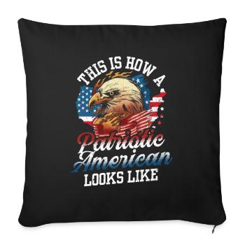 Voici à quoi ressemble un patriote américain des États-Unis - Housse de coussin décorative 45 x 45 cm - noir - Devant