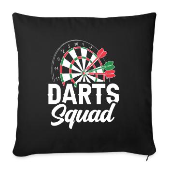 Darts Team Darts Club Team Darts - Sofa pillowcase 17,3'' x 17,3'' (45 x 45 cm) - black - Front