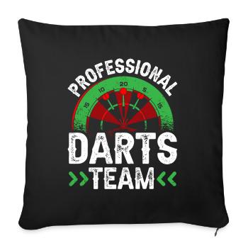 Professional Darts Team Darts Club - Sofa pillowcase 17,3'' x 17,3'' (45 x 45 cm) - black - Front