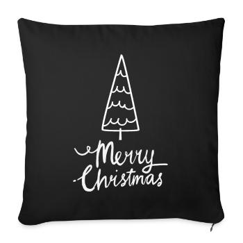 Joyeux Noël Drôle de Chemise de Noël - Housse de coussin décorative 45 x 45 cm - noir - Devant