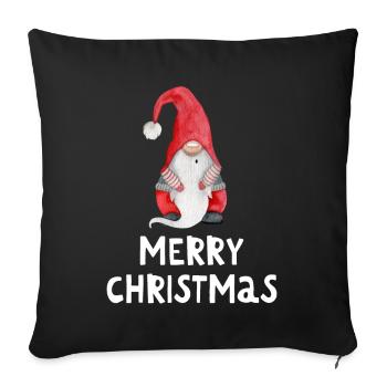 Joyeux Noël Drôle de Chemise de Noël - Housse de coussin décorative 45 x 45 cm - noir - Devant
