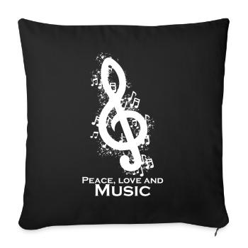 Musik Ochester Musiker - Sofakissenbezug 45 x 45 cm - Schwarz - Vorne