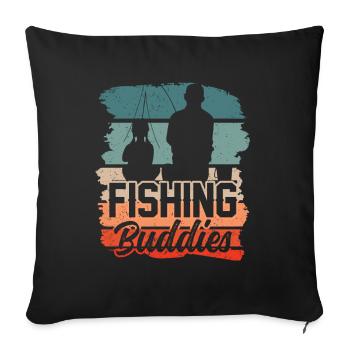 Amis de la pêche Ami de la pêche Ami de la pêche - Housse de coussin décorative 45 x 45 cm - noir - Devant