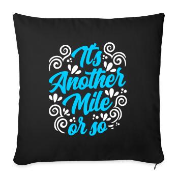 Another mile or so half-mile hike - Sofa pillowcase 17,3'' x 17,3'' (45 x 45 cm) - black - Front