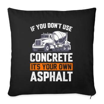 Drôle de finisseur de béton pour homme Cement Mason - Housse de coussin décorative 45 x 45 cm - noir - Devant