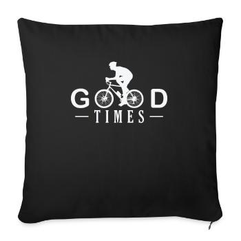 Good Times Cycling Fitness Sports - Sofa pillowcase 17,3'' x 17,3'' (45 x 45 cm) - black - Front