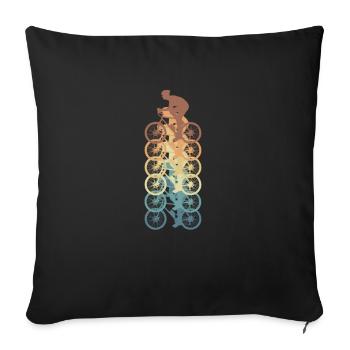 Vélo Vélos Fitness Sport - Housse de coussin décorative 45 x 45 cm - noir - Devant