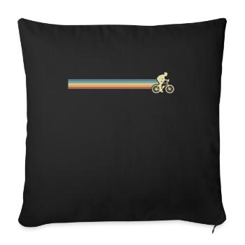 Cycliste Rider Fitness Sport - Housse de coussin décorative 45 x 45 cm - noir - Devant