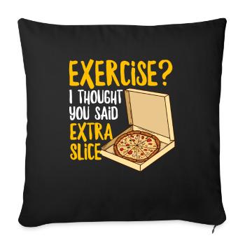 Funny Pizza Party Men Women Funny Pizza Lover - Sofa pillowcase 17,3'' x 17,3'' (45 x 45 cm) - black - Front