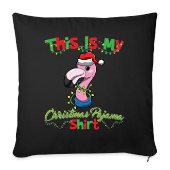 This Is My Christmas Pajama Shirt Xmas Pyjama - Sofa pillowcase 17,3'' x 17,3'' (45 x 45 cm) - black - Front