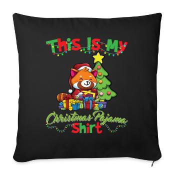 This Is My Christmas Pajama Shirt Xmas Pyjama - Sofa pillowcase 17,3'' x 17,3'' (45 x 45 cm) - black - Front