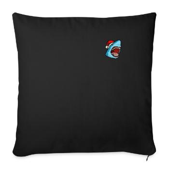 Hai verpixelte Weihnachten - Lustige - Sofakissenbezug 45 x 45 cm - Schwarz - Vorne