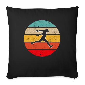 Parkour Retro - Sofa pillowcase 17,3'' x 17,3'' (45 x 45 cm) - black - Front