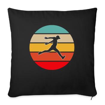 Parkour Retro - Sofa pillowcase 17,3'' x 17,3'' (45 x 45 cm) - black - Front
