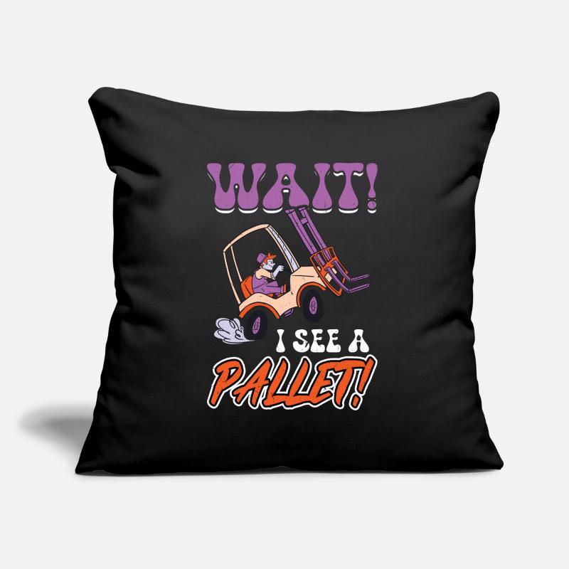 Wait I See A Pallet - Forklift Operator Sofa pillowcase 17,3'' x 17,3'' (45 x 45 cm)