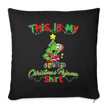 This Is My Christmas Pajama Shirt Xmas Pyjama - Sofa pillowcase 17,3'' x 17,3'' (45 x 45 cm) - black - Front
