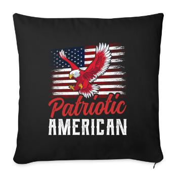 Patriote américain Patriote américain Patriote américain - Housse de coussin décorative 45 x 45 cm - noir - Devant