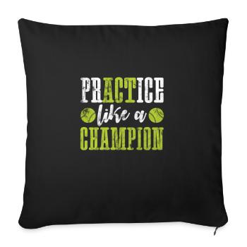Softball - Housse de coussin décorative 45 x 45 cm - noir - Devant
