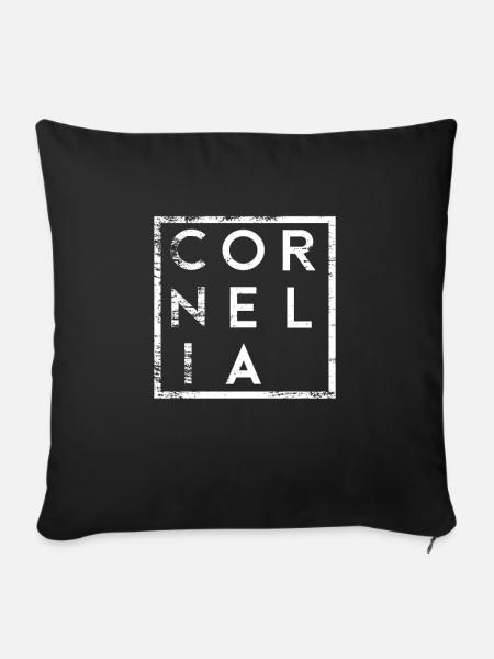 Cornelia Minimalismus - Sofakissenbezug 45 x 45 cm - Schwarz