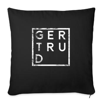Gertrud Minimalismus - Sofakissenbezug 45 x 45 cm - Schwarz - Vorne