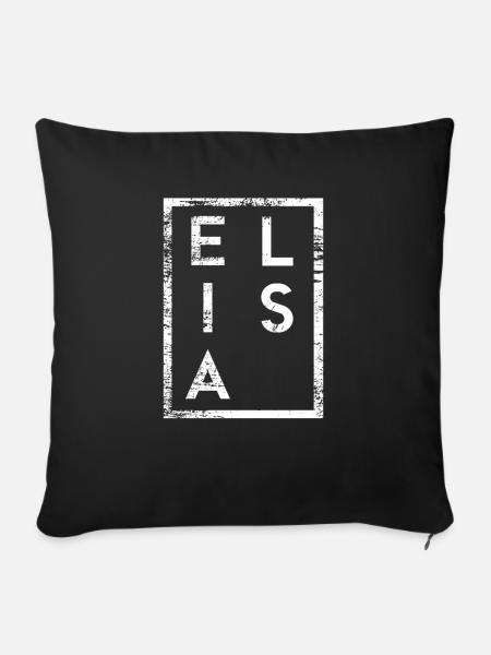 Elisa Minimalismus - Sofakissenbezug 45 x 45 cm - Schwarz