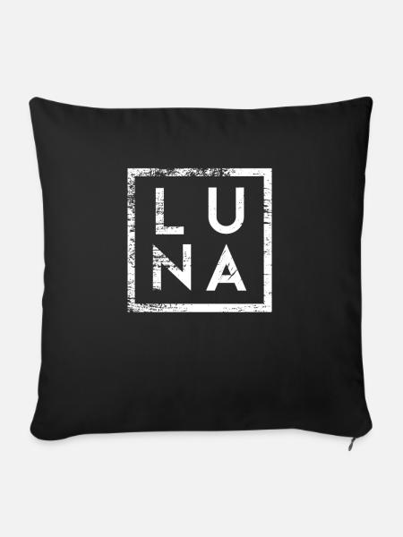 Luna Minimalismus - Sofakissenbezug 45 x 45 cm - Schwarz