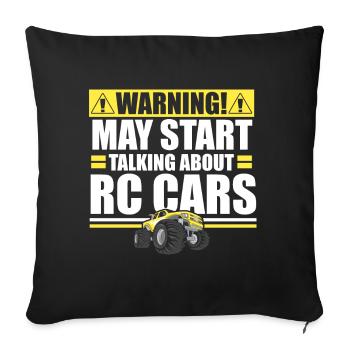 RC voiture télécommandée voiture de course - Housse de coussin décorative 45 x 45 cm - noir - Devant