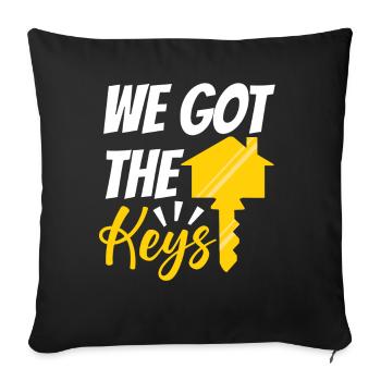 We Got The Keys - Sofa pillowcase 17,3'' x 17,3'' (45 x 45 cm) - black - Front