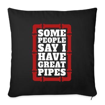 Pipefitter Some People Say Repair Man Pipefitters - Sofa pillowcase 17,3'' x 17,3'' (45 x 45 cm) - black - Front