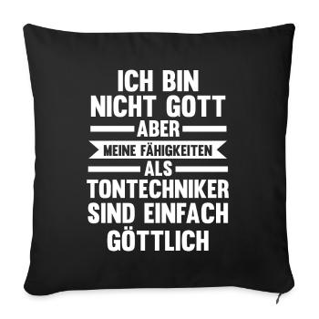 Toningenieur Tontechnik Tontechniker - Sofakissenbezug 45 x 45 cm - Schwarz - Vorne