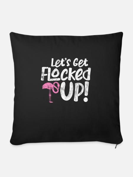Flamingo - Sofakissenbezug 45 x 45 cm - Schwarz