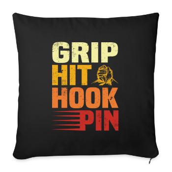 Arm wrestling - Sofa pillowcase 17,3'' x 17,3'' (45 x 45 cm) - black - Front