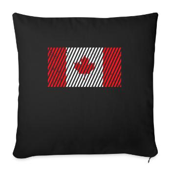 Drapeau du Canada - Housse de coussin décorative 45 x 45 cm - noir - Devant