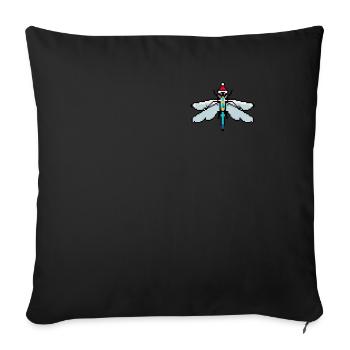 Dragonfly Pixelated Christmas - Drôle de libellule - Housse de coussin décorative 45 x 45 cm - noir - Devant