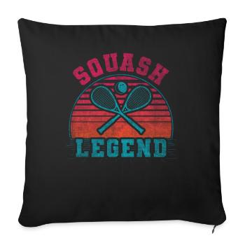 Cool Retro Crossing Rackets Squash Legend - Sofa pillowcase 17,3'' x 17,3'' (45 x 45 cm) - black - Front