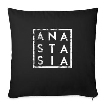 Anastasia Minimalismus - Sofakissenbezug 45 x 45 cm - Schwarz - Vorne