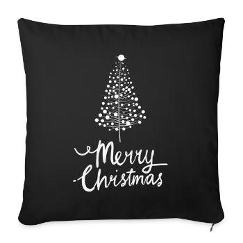 Joyeux Noël Drôle de Chemise de Noël - Housse de coussin décorative 45 x 45 cm - noir - Devant